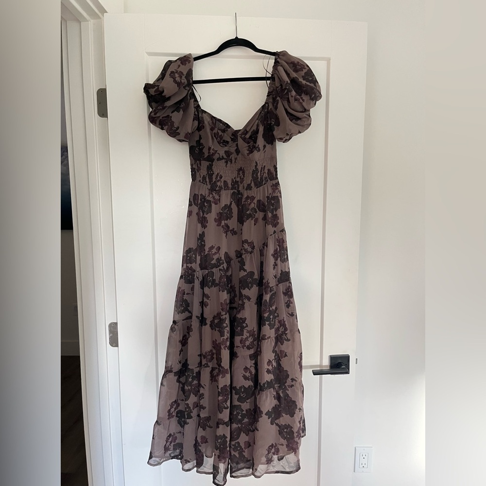 🆕 Böhme Puff Sleeve Floral Maxi Dress – NWT – XS